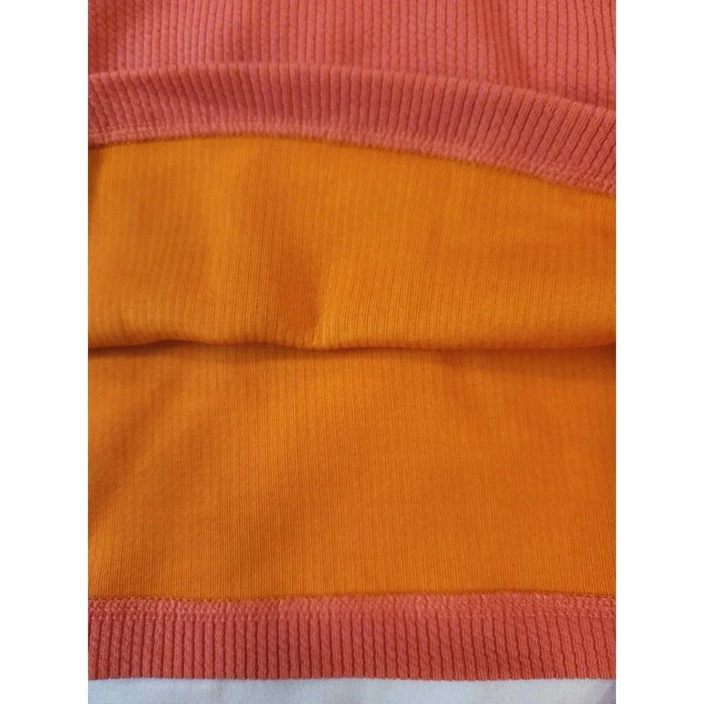 Vintage Adidas Women's Hot Pink Cropped Active Top Size L Long Sleeve Sport Gym‎